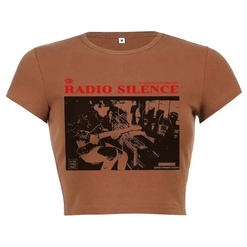 Classic Rock Graphic T Shirt Women Summer Round Neck Short Sleeve Cotton T Shirt - Blade & Thread