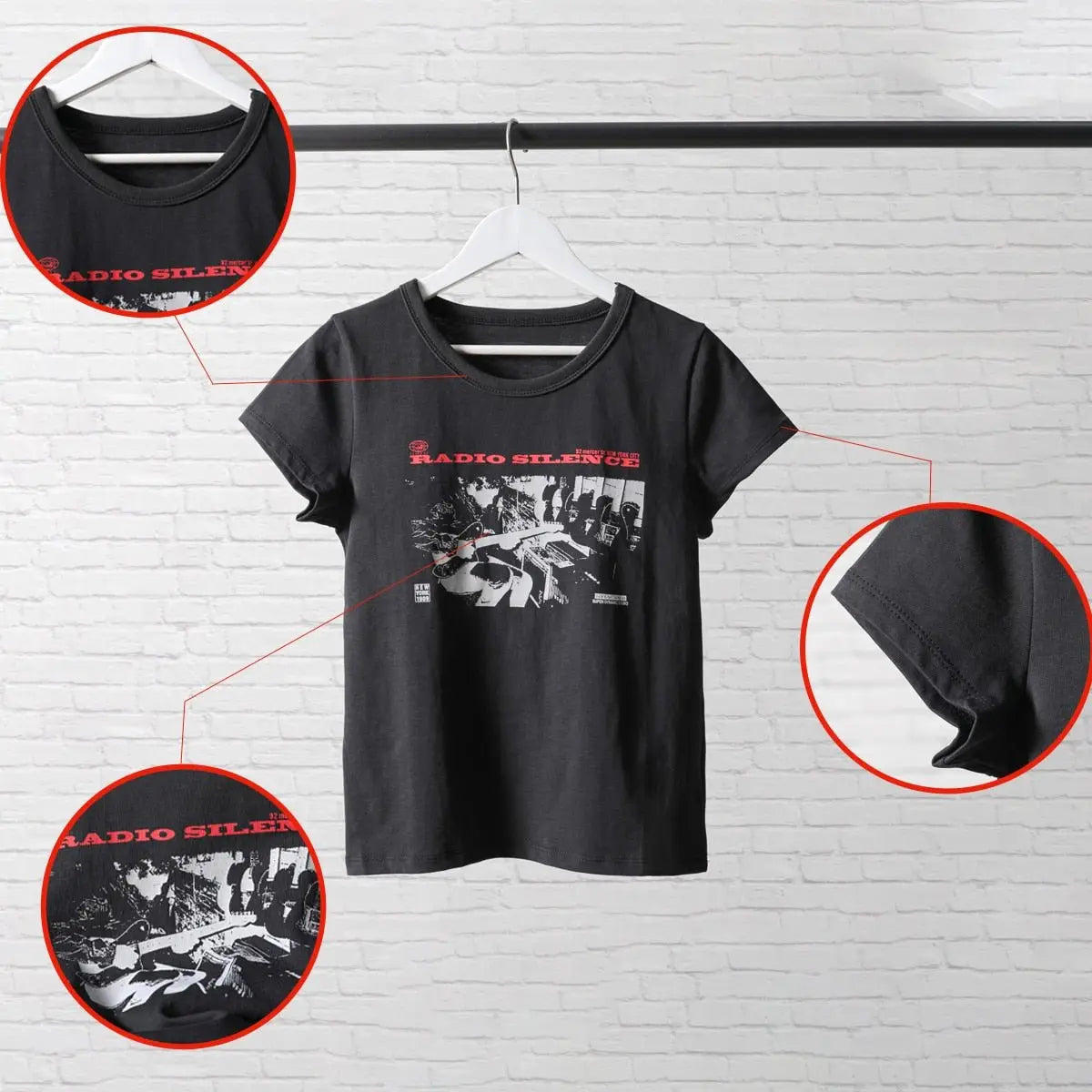 Classic Rock Graphic T Shirt Women Summer Round Neck Short Sleeve Cotton T Shirt - Blade & Thread
