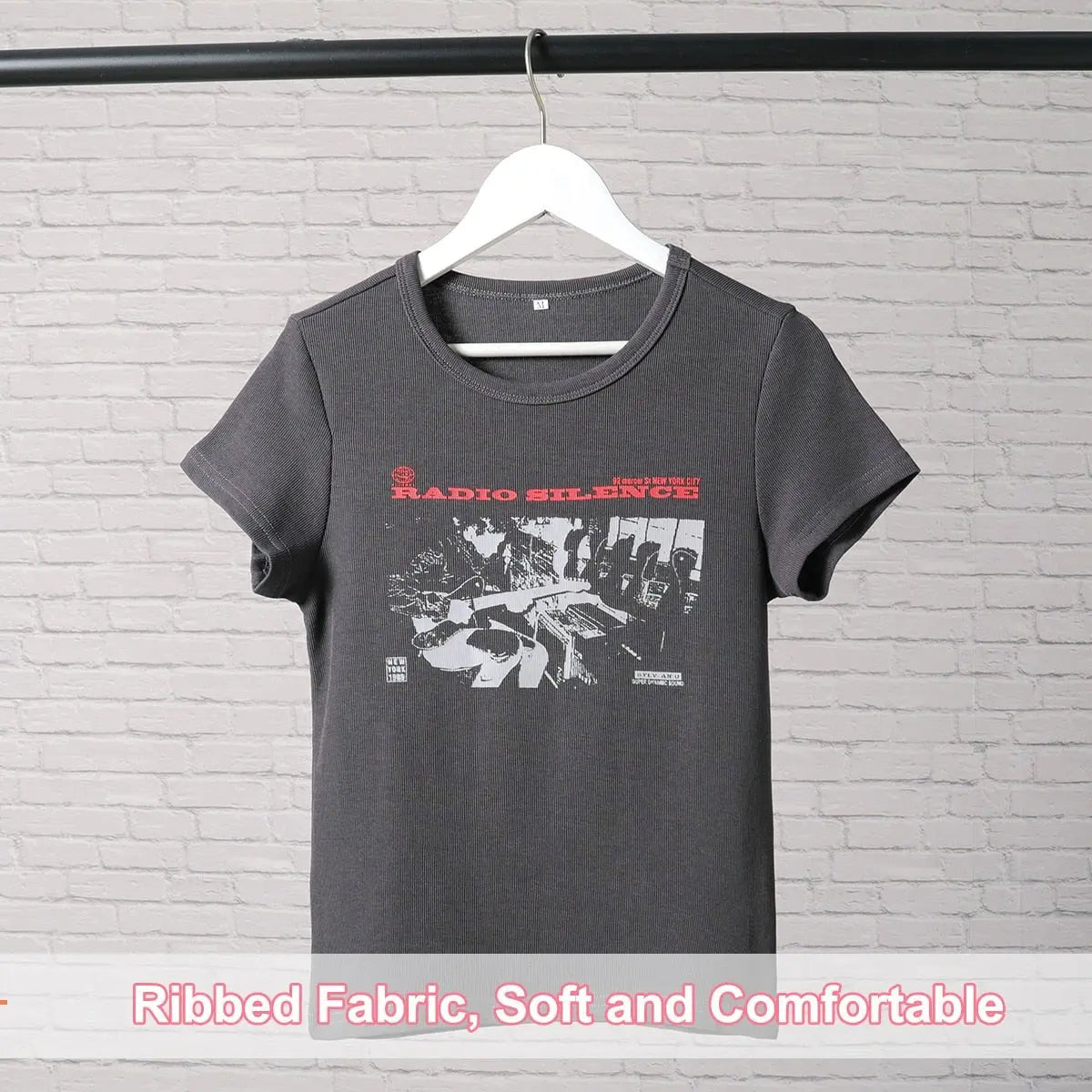Classic Rock Graphic T Shirt Women Summer Round Neck Short Sleeve Cotton T Shirt - Blade & Thread