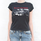 Classic Rock Graphic T Shirt Women Summer Round Neck Short Sleeve Cotton T Shirt nowadaysfashion