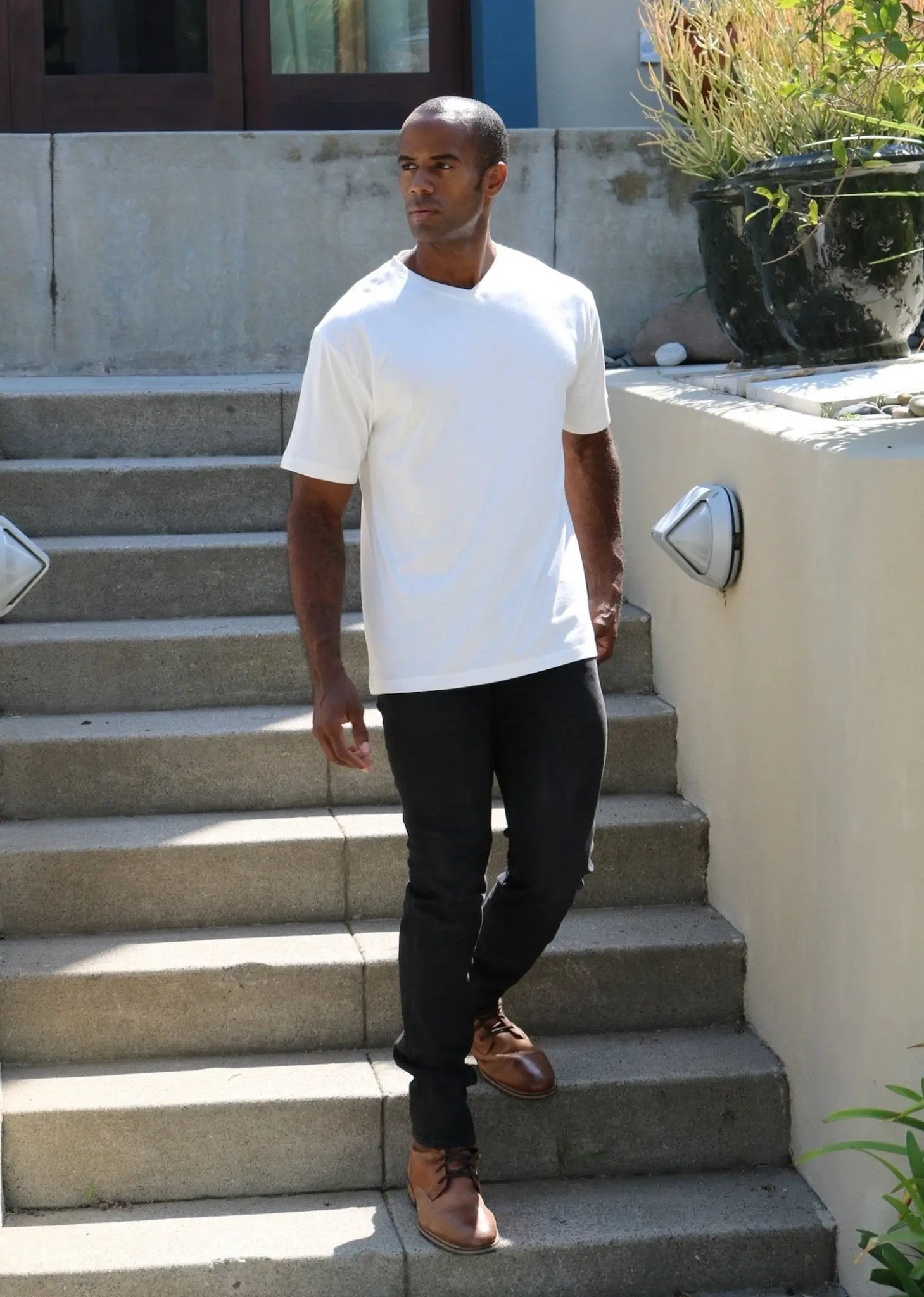 Clearance Men's Bamboo Viscose V-Neck T-Shirt - Blade & Thread