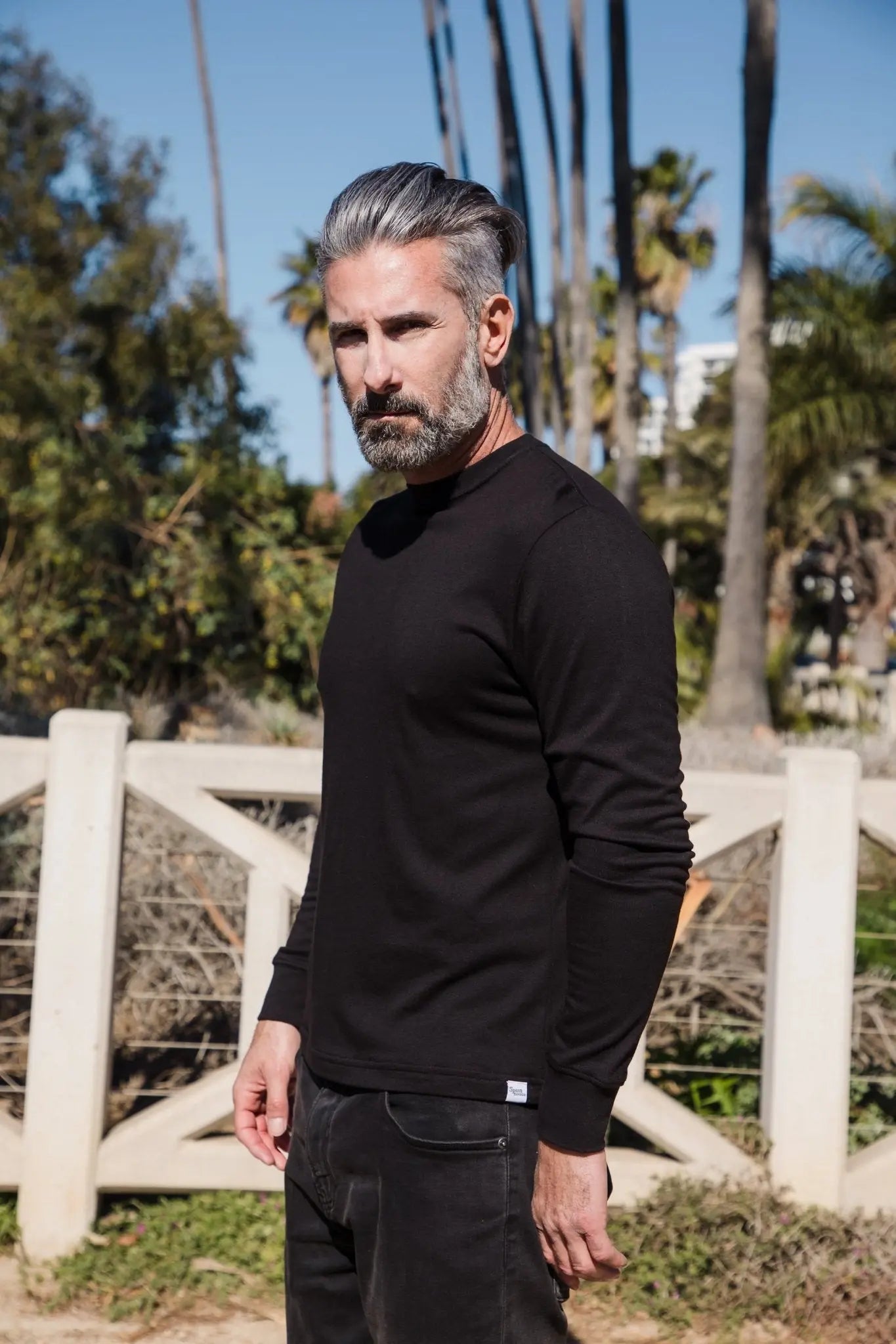 Clearance Men's Bamboo Viscose/Organic Cotton Long Sleeve T-Shirt - Blade & Thread