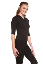Clearance Women's Bamboo Viscose/Cotton V-Necks 3/4 Sleeve T-Shirt Spun Bamboo
