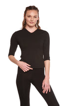Clearance Women's Bamboo Viscose/Cotton V-Necks 3/4 Sleeve T-Shirt Spun Bamboo