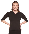 Clearance Women's Bamboo Viscose/Cotton V-Necks 3/4 Sleeve T-Shirt Spun Bamboo