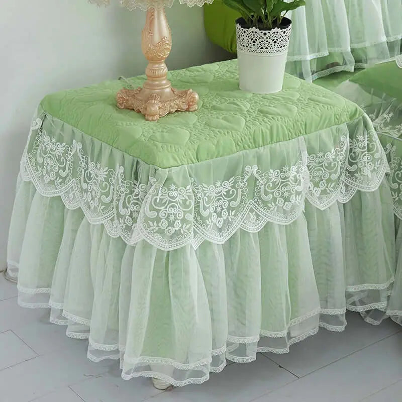 Cloth Cloth Bedroom Bedside Table Cover Cover Dust Cloth Princess Style Lace - Blade & Thread