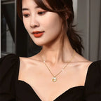 clover necklace gold nowadaysfashion