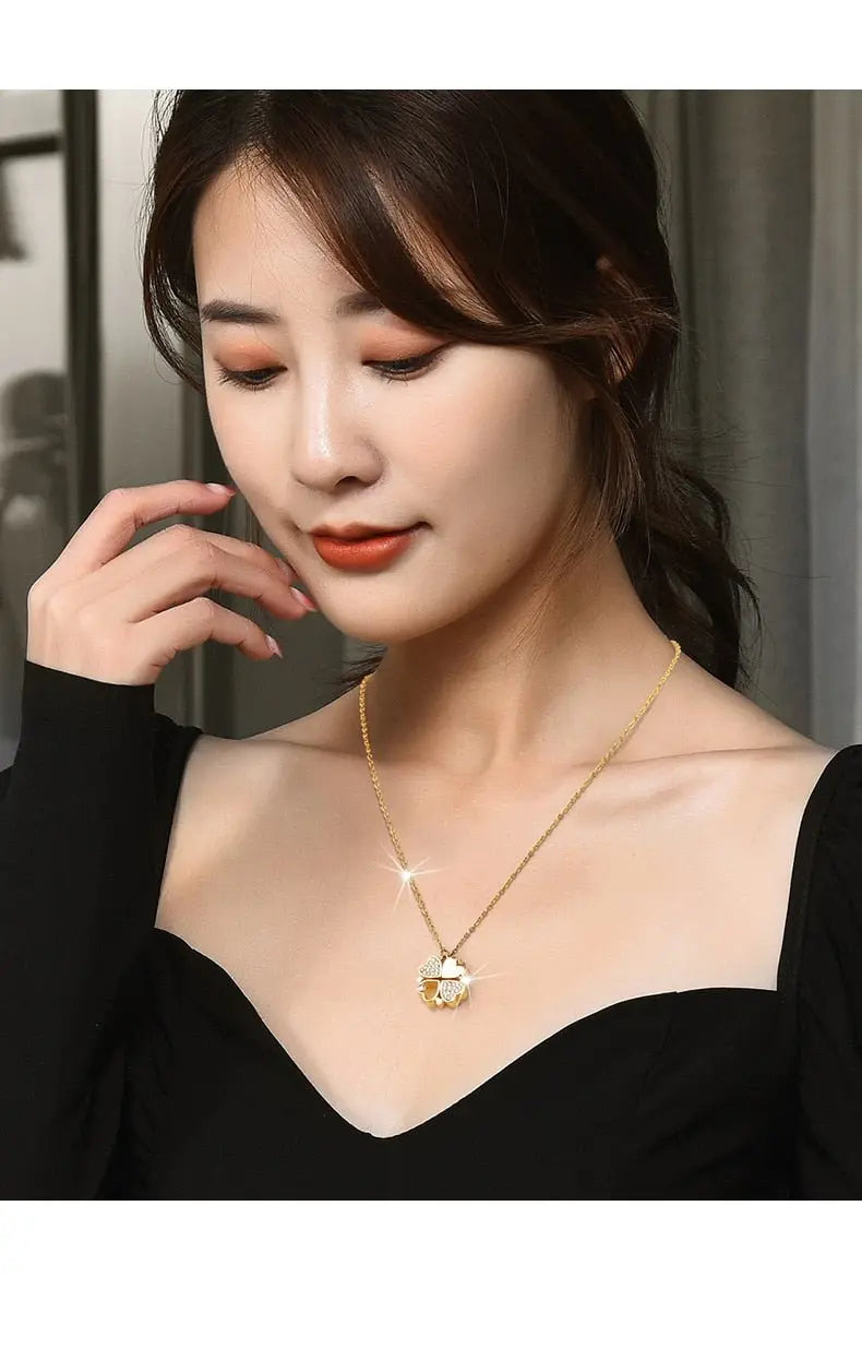 clover necklace gold - Blade & Thread