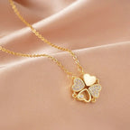 clover necklace gold nowadaysfashion