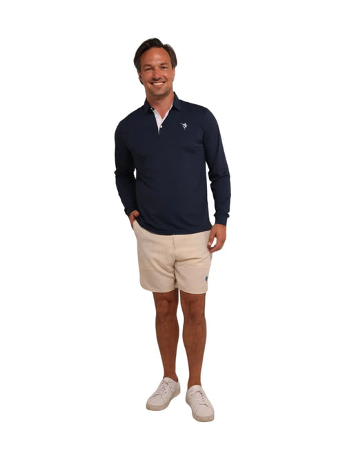 Coast Long Sleeve Polo White Water Life