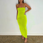 Collar Backless Sleeveless Drawstrings Hollow Out Slit Sexy Maxi Prom Dress nowadaysfashion