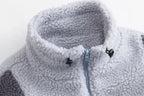 Color Block Patchwork Cotton Thick Warm Varsity Fuzzy Coat Jackets nowadaysfashion