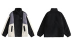 Color Block Patchwork Cotton Thick Warm Varsity Fuzzy Coat Jackets nowadaysfashion