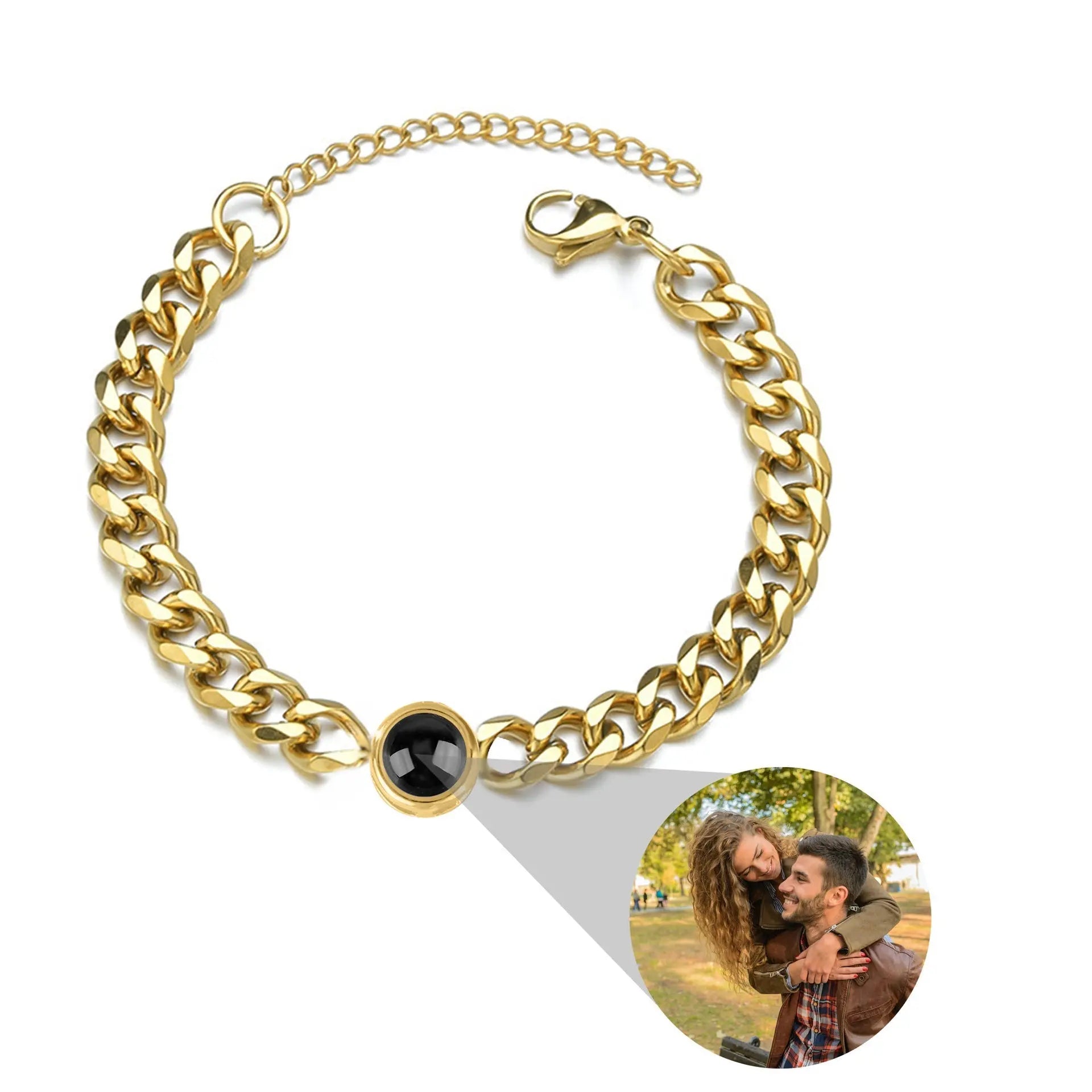 Color projection Cuban bracelet - Blade & Thread