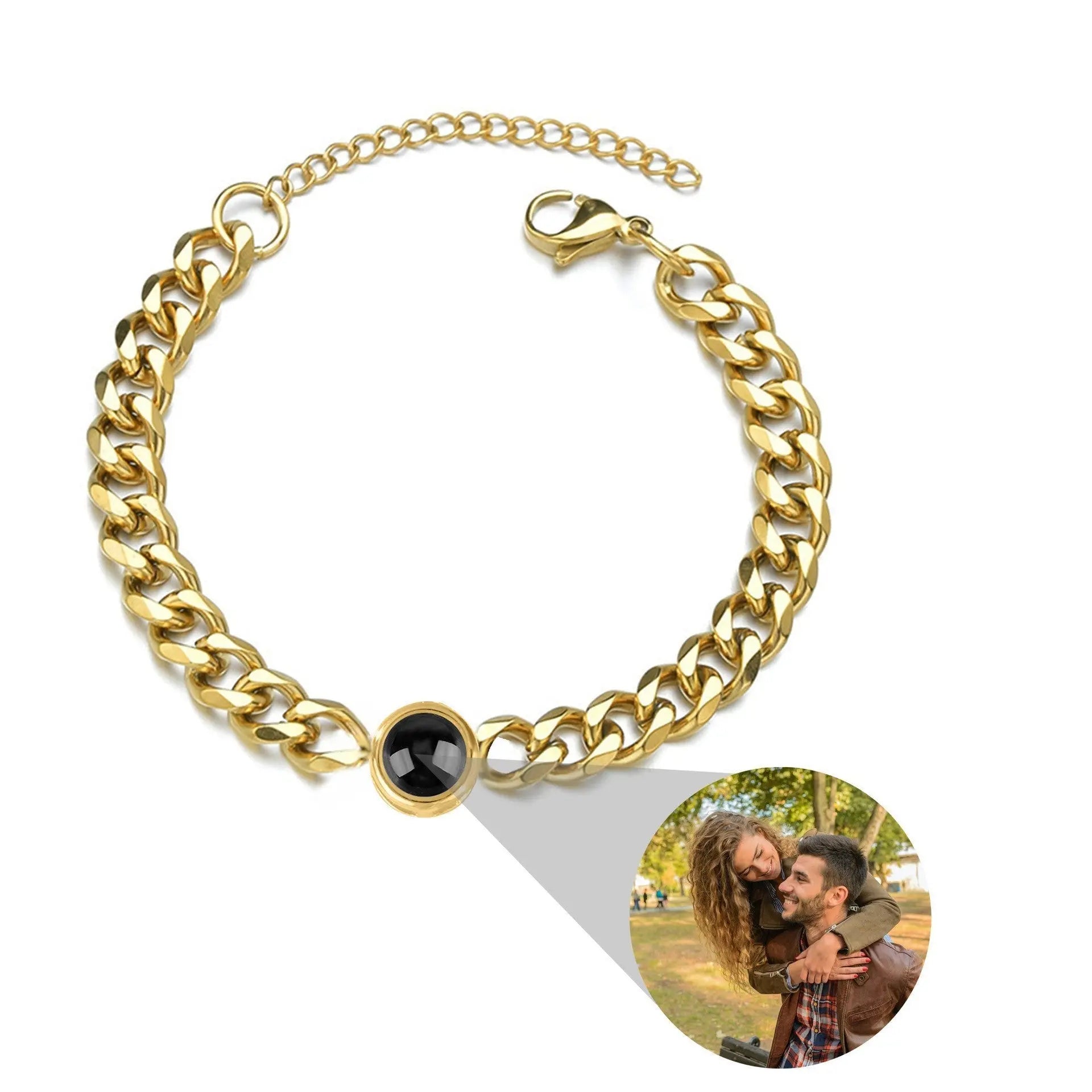 Color projection Cuban bracelet - Blade & Thread
