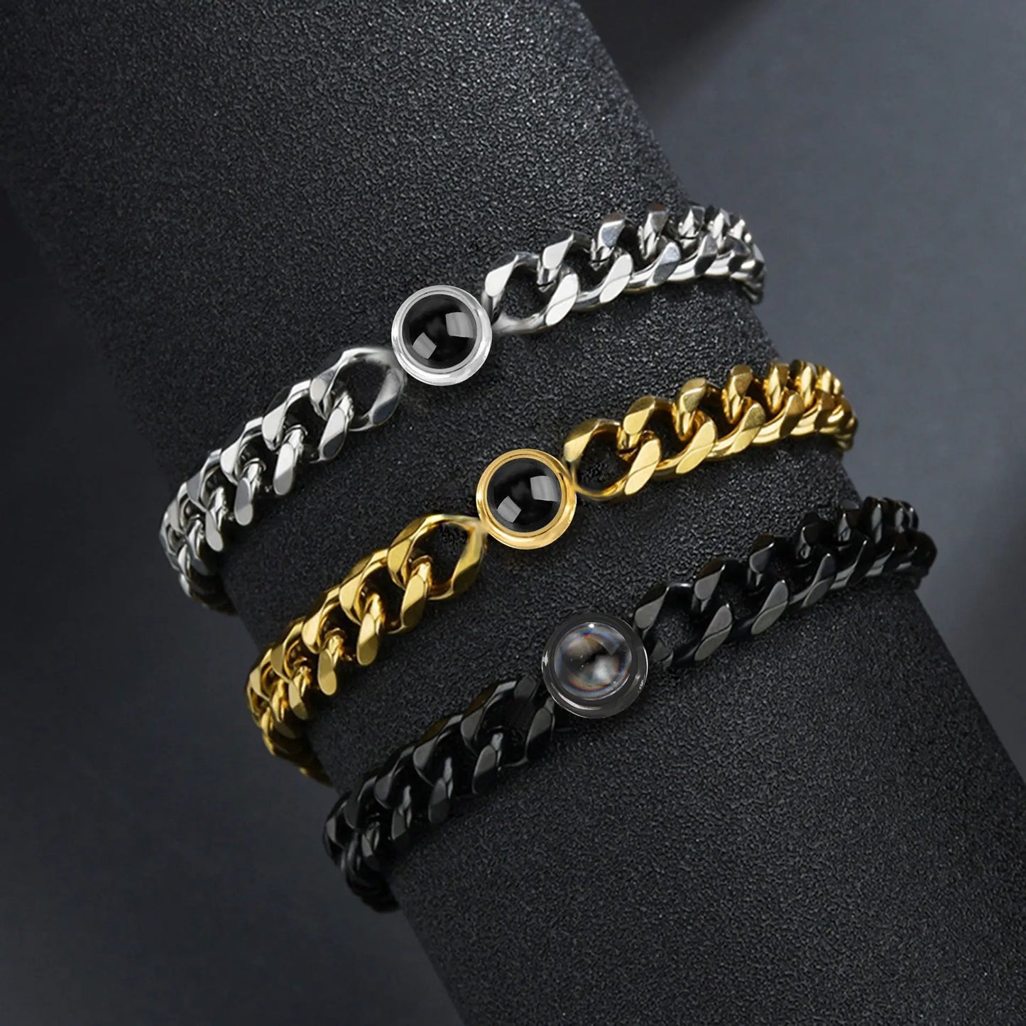 Color projection Cuban bracelet - Blade & Thread