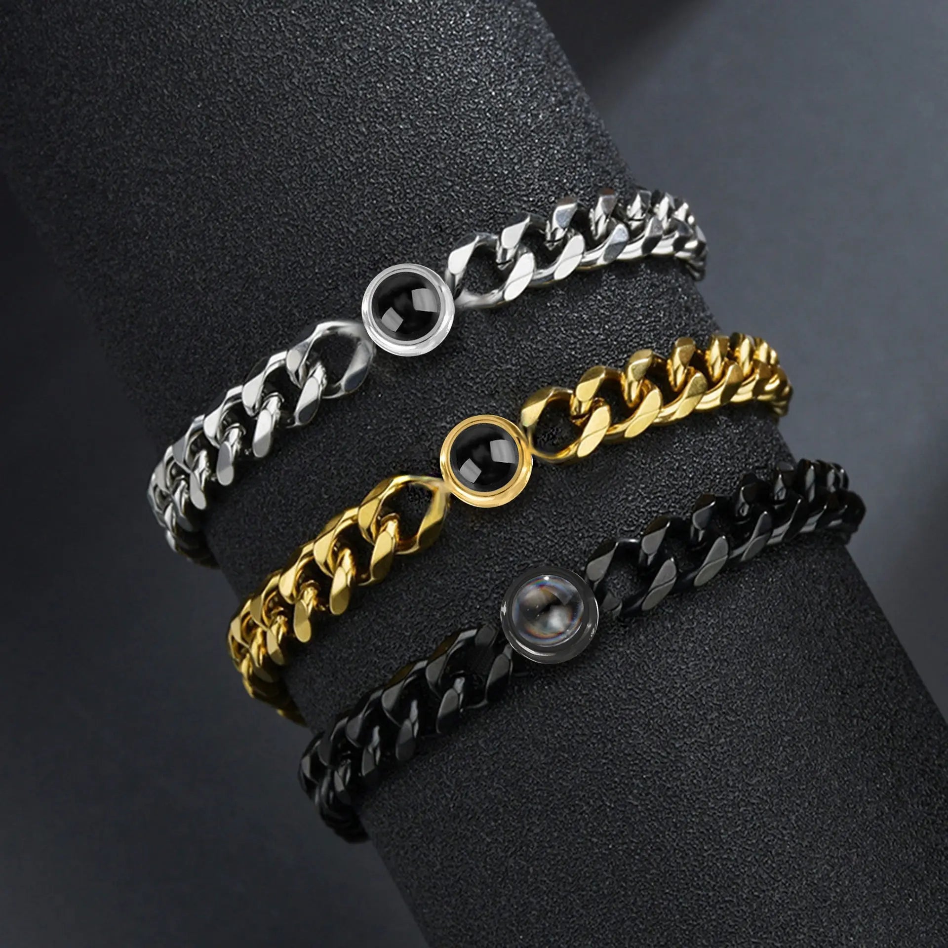 Color projection Cuban bracelet - Blade & Thread