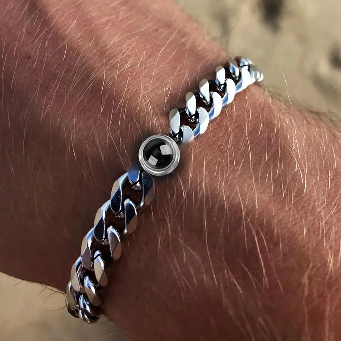 Color projection Cuban bracelet - Blade & Thread