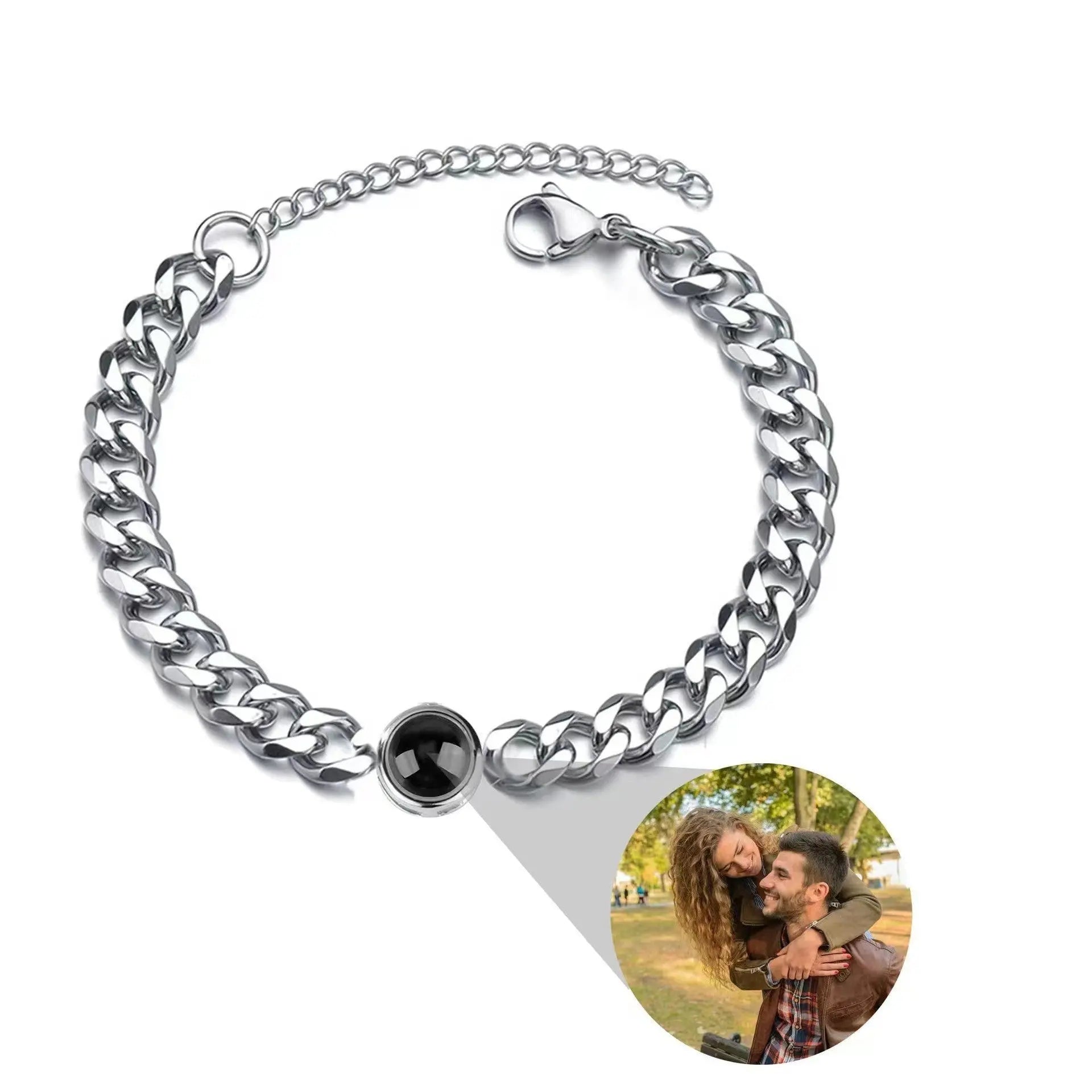 Color projection Cuban bracelet - Blade & Thread