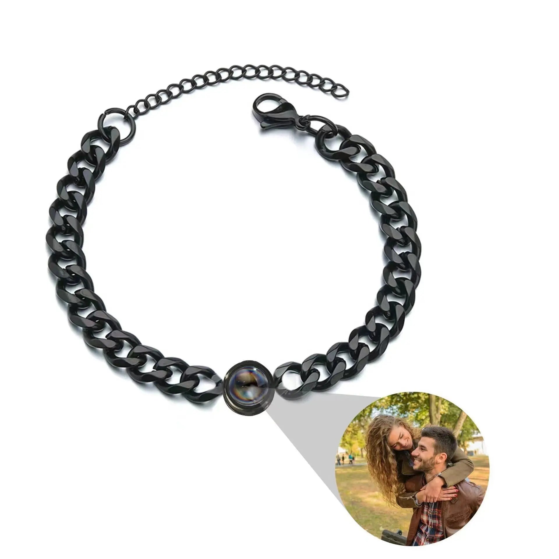 Color projection Cuban bracelet - Blade & Thread