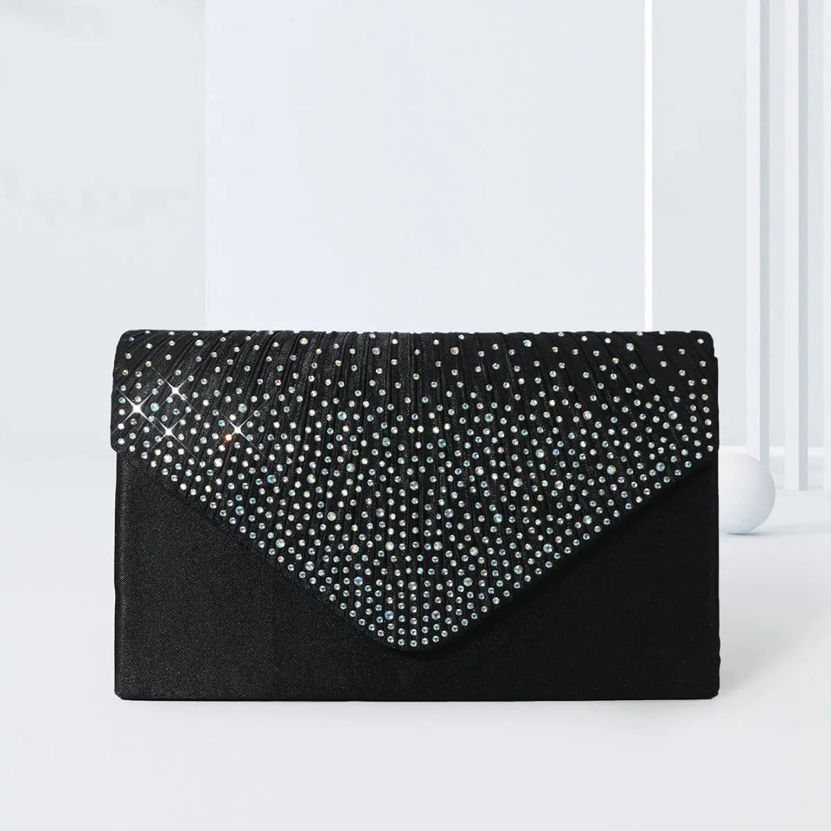Colorful hot diamond black clutch - Blade & Thread