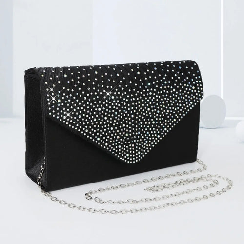 Colorful hot diamond black clutch nowadaysfashion