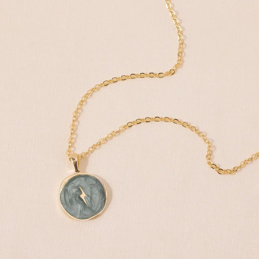 Colorful Moon Star Lightning Pendant Necklaces For Girls Enamel Fashion Jewelry nowadaysfashion