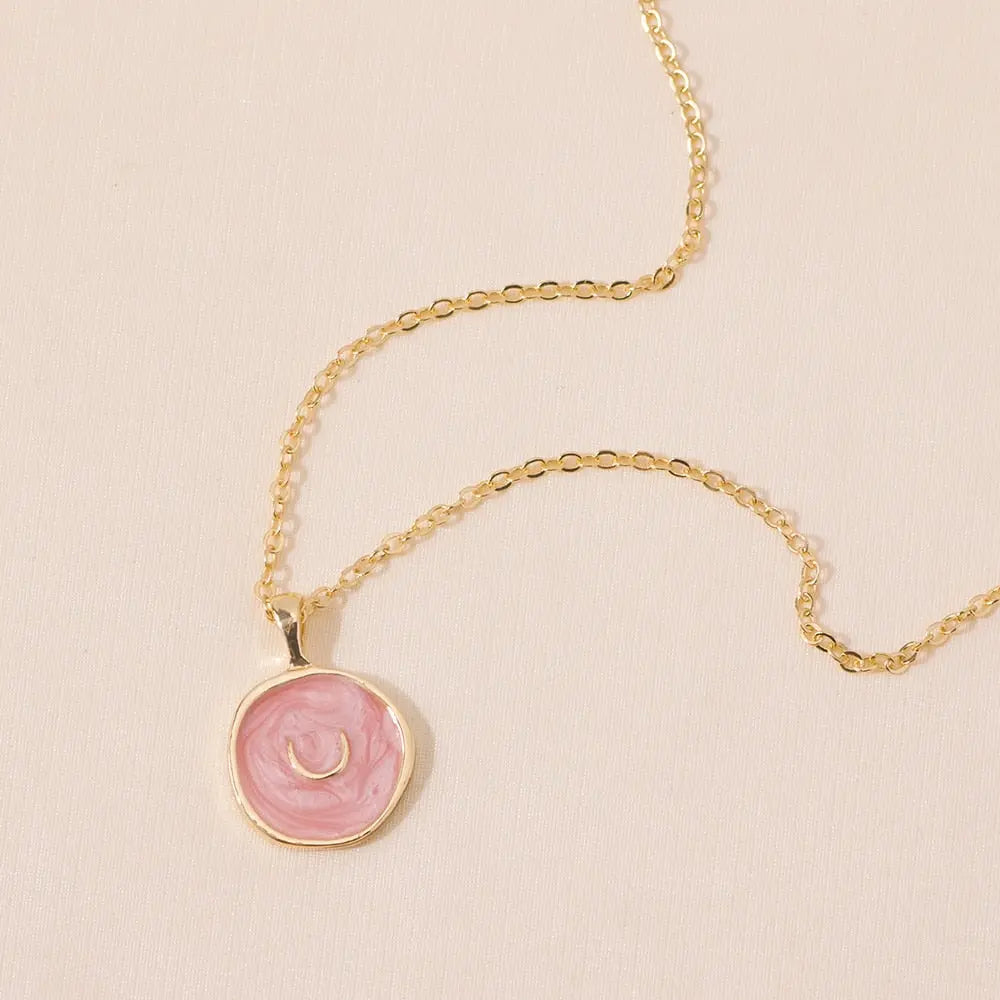Colorful Moon Star Lightning Pendant Necklaces For Girls Enamel Fashion Jewelry nowadaysfashion