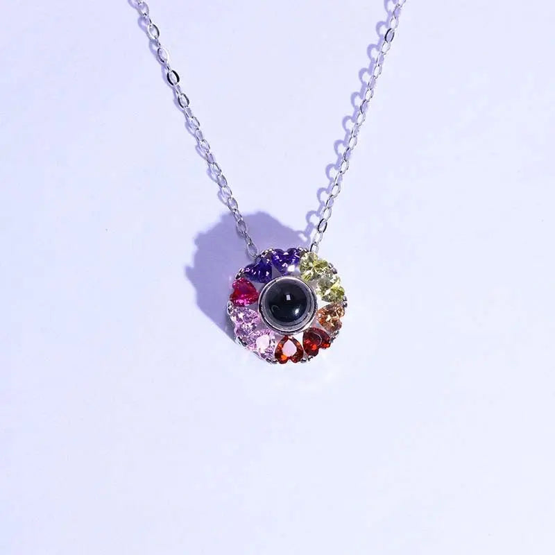 Colorful projection necklace girlfriend gift - Blade & Thread