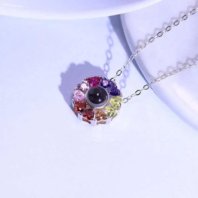 Colorful projection necklace girlfriend gift nowadaysfashion