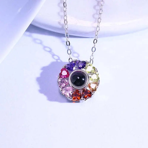Colorful projection necklace girlfriend gift nowadaysfashion