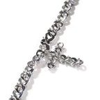 Colorful zircon ice flower cross necklace nowadaysfashion