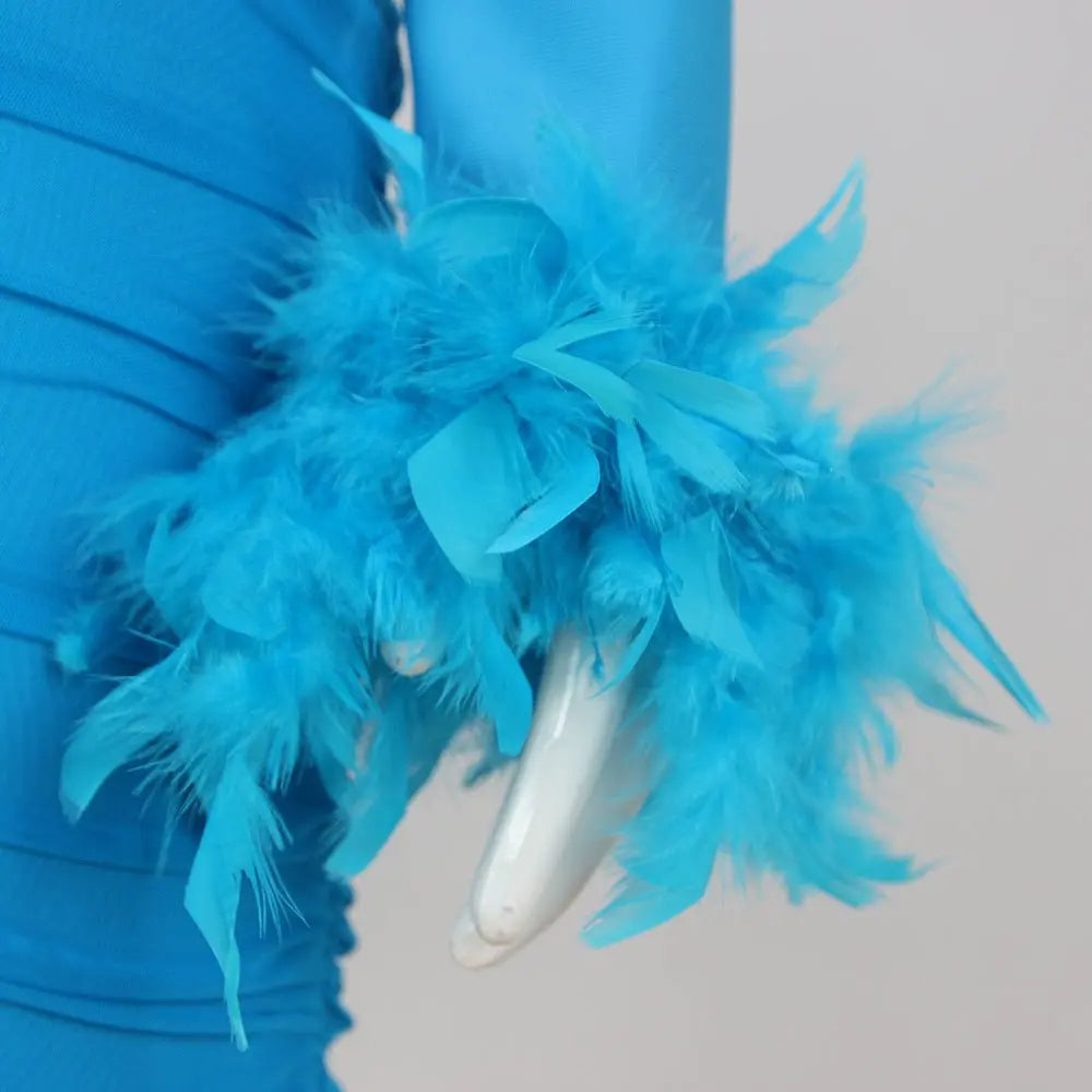 Commuting temperament feather long-sleeved dress French dress - Blade & Thread