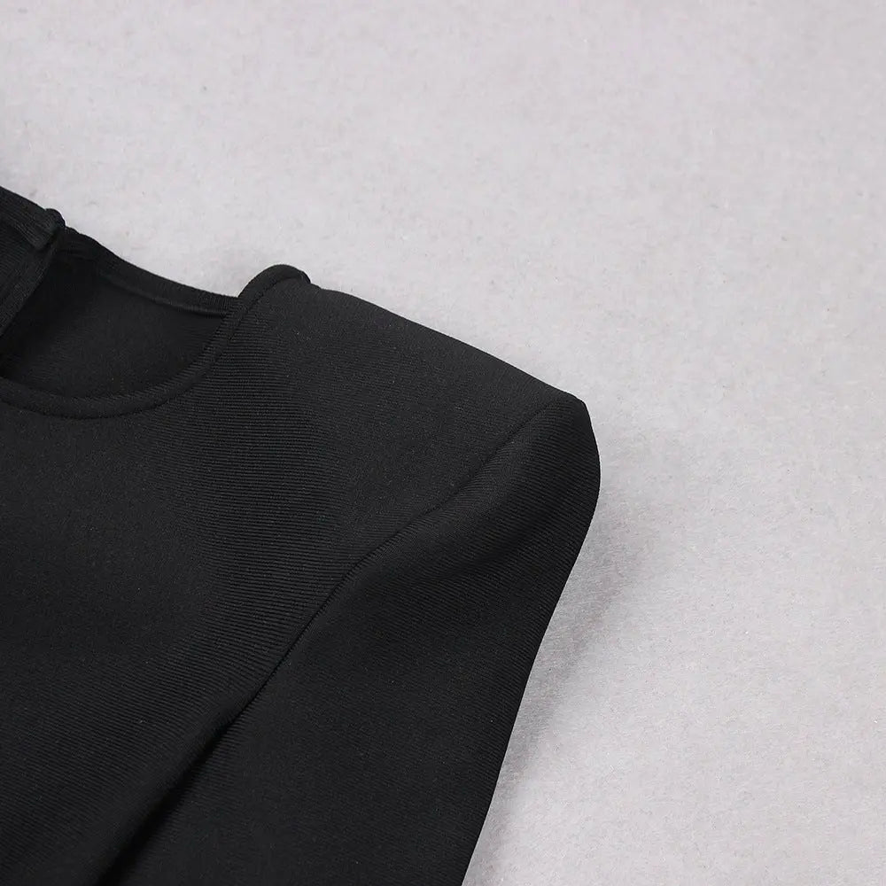Commuting temperament feather long-sleeved dress French dress - Blade & Thread