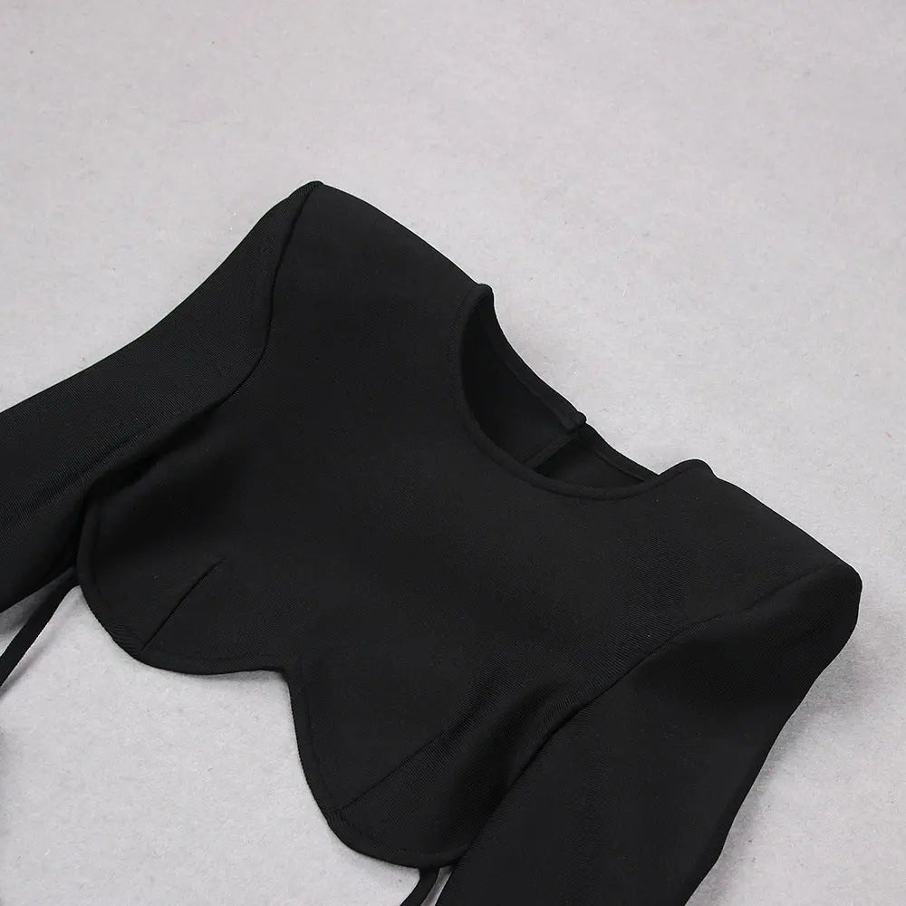 Commuting temperament feather long-sleeved dress French dress - Blade & Thread
