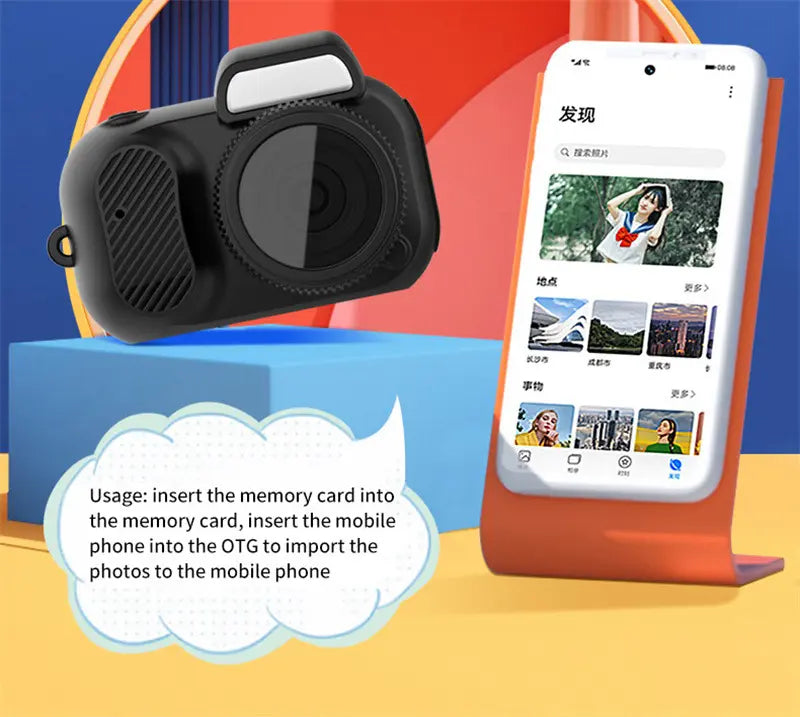 Compact 1080p HD Retro Mini Camera - Perfect Pocket-Sized Gift for Any Occasion! My Store 2
