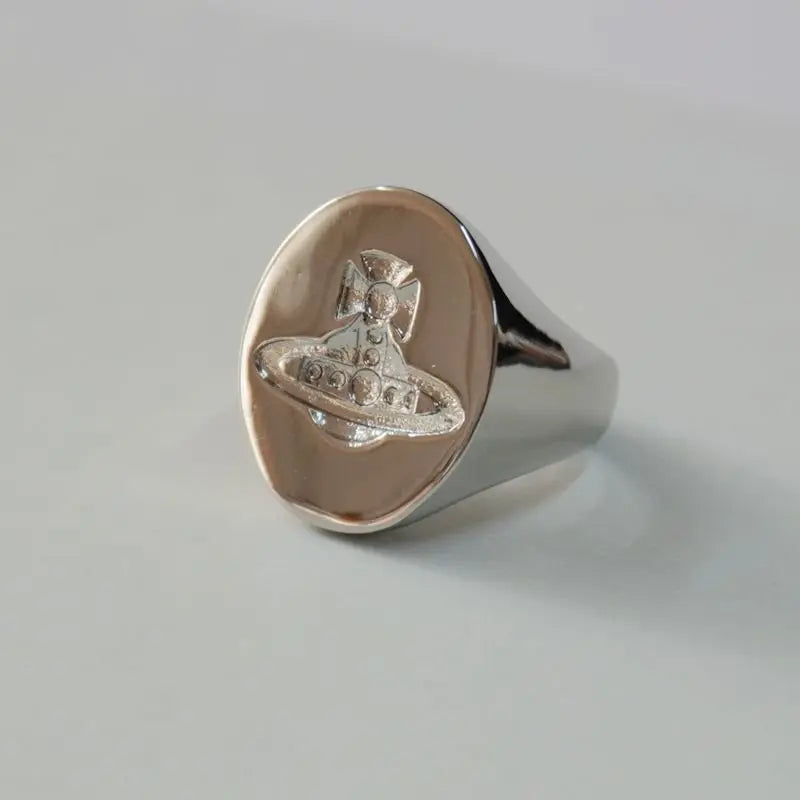 Concave Planet Oval Ring - Blade & Thread