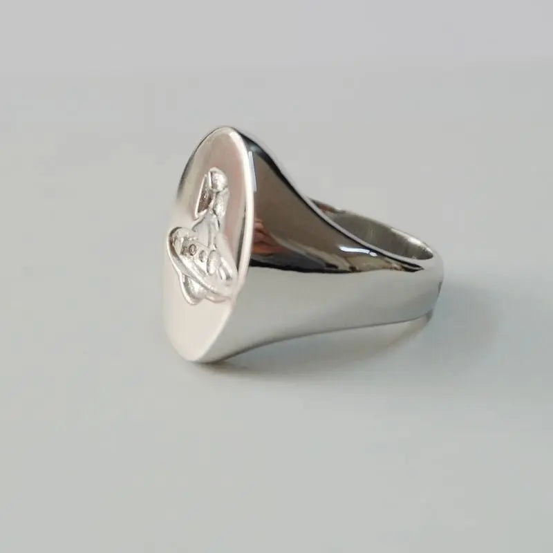 Concave Planet Oval Ring - Blade & Thread