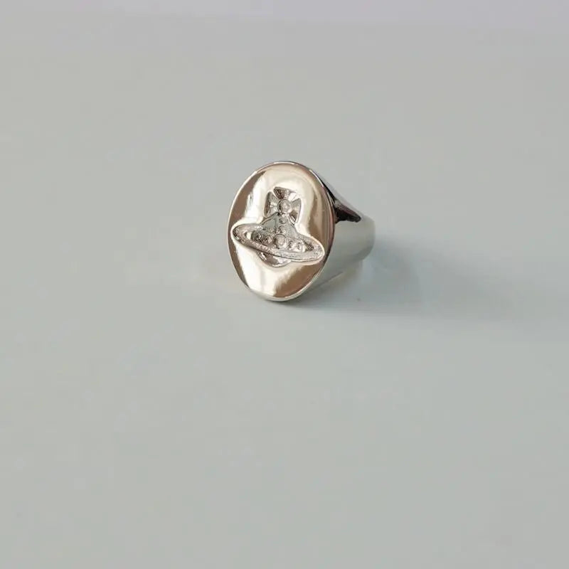 Concave Planet Oval Ring - Blade & Thread
