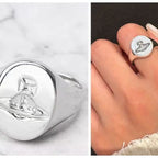 Concave Planet Oval Ring nowadaysfashion