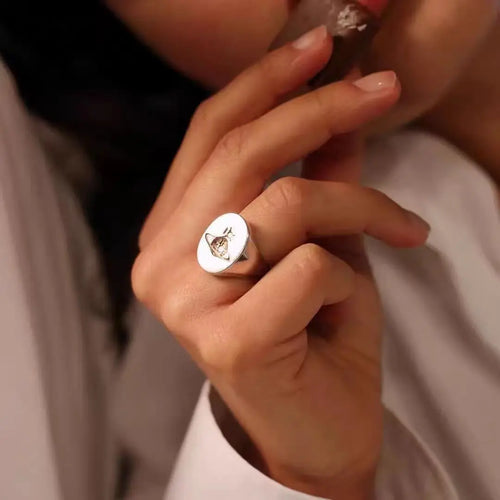 Concave Planet Oval Ring nowadaysfashion