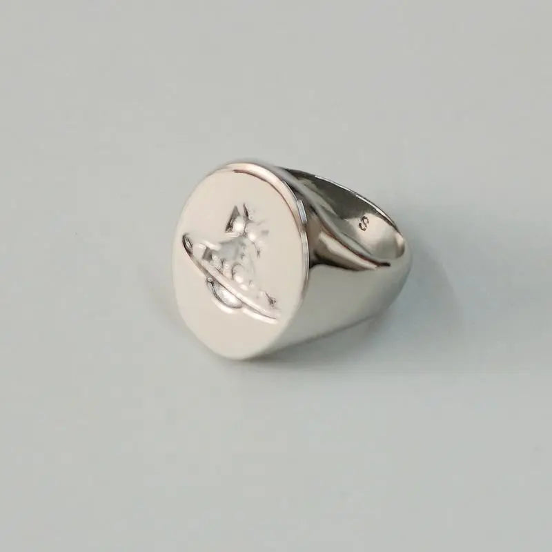 Concave Planet Oval Ring - Blade & Thread