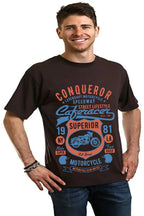 Conqueror Speedway Men's Bamboo Viscose/Organic Cotton Short Sleeve Graphic T-Shirt Spun Bamboo
