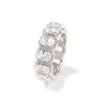 Cool and handsome men's hip-hop diamond-encrusted five-piece ring set nowadaysfashion