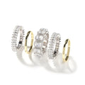 Cool and handsome men's hip-hop diamond-encrusted five-piece ring set nowadaysfashion