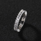 Cool and handsome men's hip-hop diamond-encrusted five-piece ring set nowadaysfashion