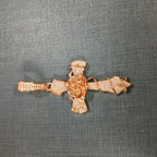 Copper set 5A zirconia rose cross pendant necklace nowadaysfashion