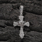 Copper set 5A zirconia rose cross pendant necklace nowadaysfashion