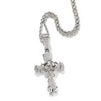 Copper set 5A zirconia rose cross pendant necklace nowadaysfashion