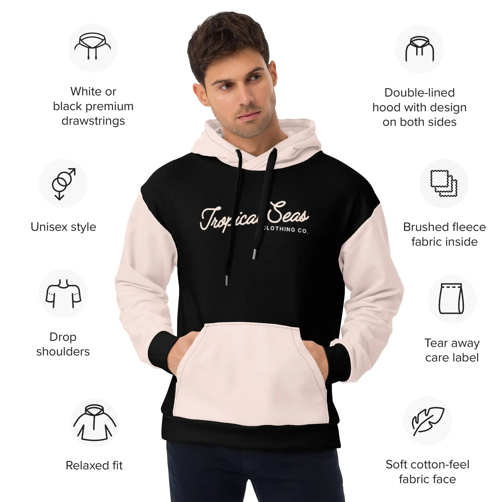 Coral Haze Dual-Tone Hoodie - Blade & Thread